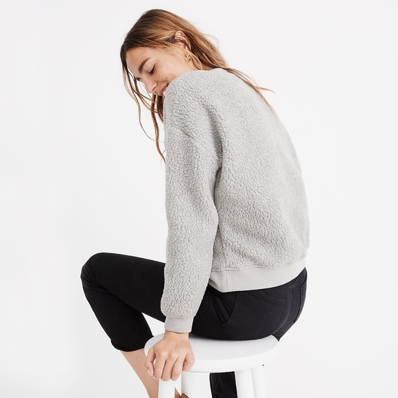 Madewell Polartec® Fleece Crewneck Sweatshirt in Gray - Picture 7 of 7